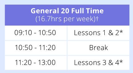 General 20 スケジュール