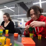 UNO students participate in De-Stress Fest: Play-Doh Sculpting Showdown on Wednesday, Dec. 13, 2023, at the University of Nebraska at Omaha’s Milo Bail Student Center in Omaha, Nebraska.