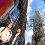 November 17, 2022 New York, NY Students at Mercy College Manhattan pose for photos. Photograph by Kenneth Gabrielsen.